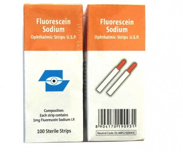 Que nhuộm Fluorescein Sodium (Hộp 100que)